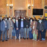 The Representative of the City of Parma Welcomes the Delegation from Rwanda