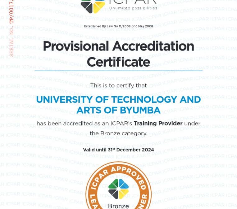 UTAB has been accredited as ICPAR’s Training Provider